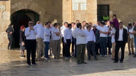 مستوطنون يقتحمون باحات المسجد الاقصى